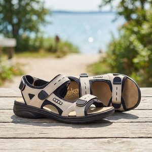 Rieker sandály na klínu perle/cayenne 62962-60