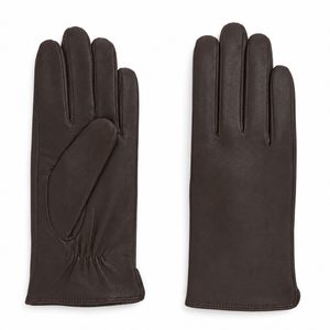 Högl hladké kožené rukavice chocplum 2-159000-2100