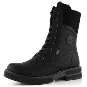 Rieker vyššia šnurovacia členková obuv s membránou čierna 72048-01