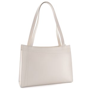 Elega kabelka kožená zipová smetanová 67525