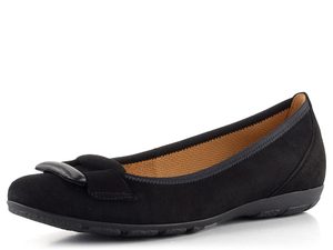 Gabor čierne semišové baleríny 54.166.17