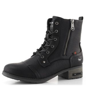 Mustang šněrovací kotník se zipem black 15M0062011