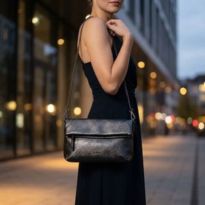 Gabor metalické psaníčko Hava metalic black 012890