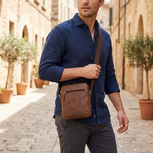 Bugatti crossbody kabela z broušené kůže 49548007