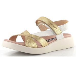 Wonders sandály na suchý zip platino/off C-6552