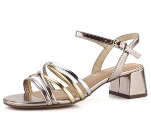 Remonte metalické sandály na podpatku D1L52-90