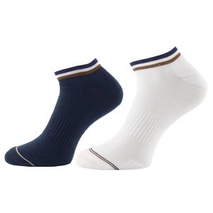Bugatti nízke ponožky tmavo modré/biele 2 páry 61127