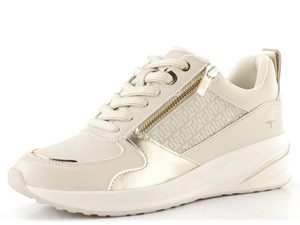 Tamaris tenisky so zipsom ivory/gold 1-23754-45