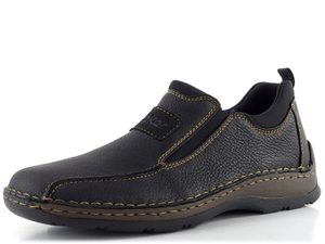 Rieker extra široké mokasíny čierne 05363-00