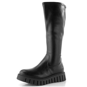 TT.BAGATT hladké kozačky hrubé podešvi černé D31-AO136-5000