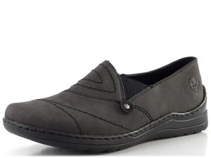 Rieker nazúvacie poltopánky anthrazit/schwarz 48961-45