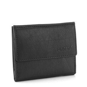 Lagen malá kožená peňaženka čierna E-1055