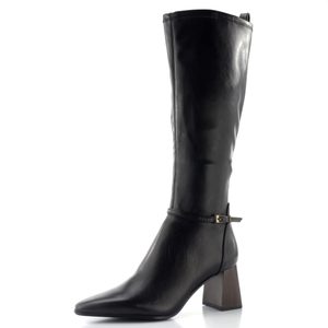 Tamaris kozačky na podpatku black 1-25521-47