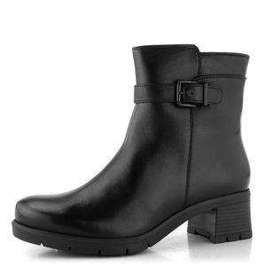 Ara kožený kotník na podpatku Prag Black 12-59216-01