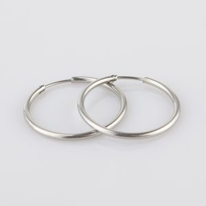 Ocelové náušnice kruhy 30 mm