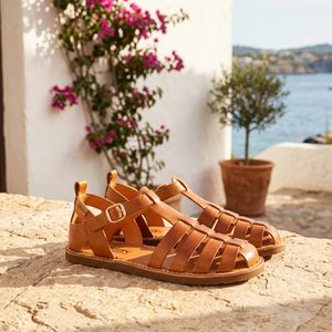 Högl luxusní sandály na podpatku Cognac 9-102623