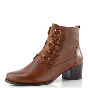 Regarde šněrovací kotník na podpatku Jolene-30 cuoio