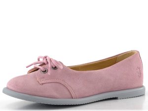 Fly London semišové baleríny pale pink P145414002