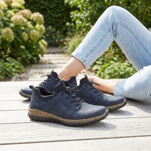 Rieker prozouvací polobotky modré N3295-14