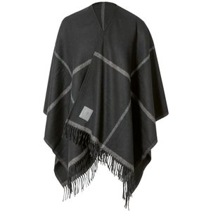 Högl luxusný vlnený pléd - pončo schwarz 0-196200-0100