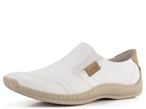 Rieker prozouvací polobotky bílé L1755-80