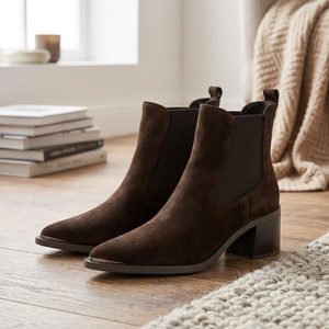Tamaris chelsea kotník na podpatku mocca 1-25301-45