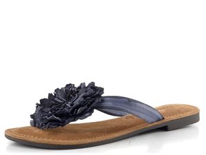 Lazamani žabky s květinou black 33517