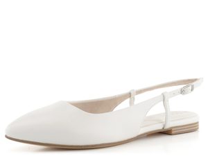 Tamaris elegantné baleríny s voľnou pätou White Matt 1-29402-20