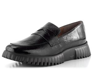 Wonders lakované slip-on poltopánky negro A-4402