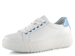 Ara širší polobotky na platformě Monaco Weiss/Azzuro 12-46523-95