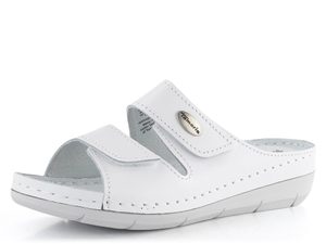 Tamaris fuzbetové pantofle White Leather 1-27510-41