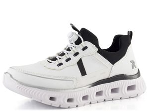 Rieker prozouvací tenisky na platformě černo-bílé M6062-80