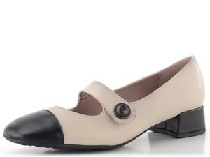 Hispanitas lodičky s priehlavkovým pásikom Oporto cream/black BHI254315