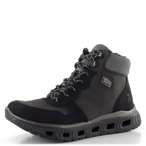 Rieker Sport šněrovací kotník s membránou černý/šedý M6023-45
