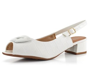 Piccadilly bílé sandály na širokém podpatku 114032-8