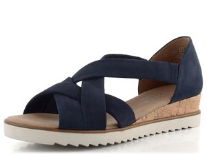 Gabor nubukové sandále na kline Blue 62.782.36