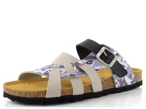 BIO Life fuzbetové pantofle béžová/černá/šedá 0004.1158 Valeria/929