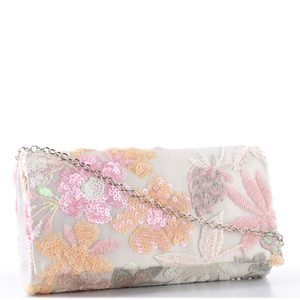 Bulaggi společenské psaníčko s flitry Flower cream BU32-26386