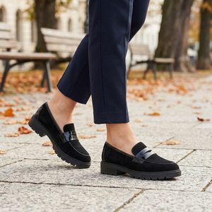 Ara užší semišové mokasíny Cambridge schwarz 12-11229-11