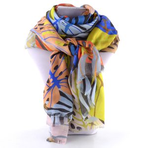 Fraas viskózový šál s farebným vzorom lístia 645027-640