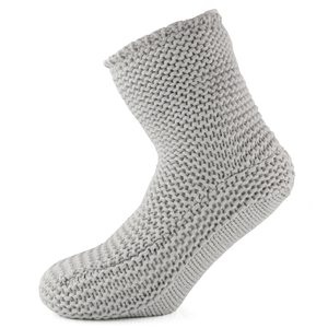 Dámske teplé ponožky/papučky s protišmykom šedé