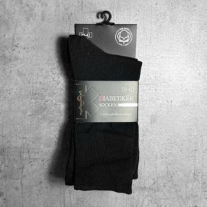 Pánske bavlnené ponožky so zdravotným lemom čierne 3 páry