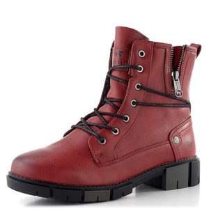 Mustang šnurovacia členková obuv red 15M0322001