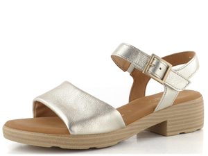 Gabor metalické sandály na podpatku perla 82.814.81