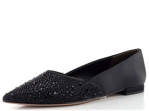 Tamaris špičaté textilní baleríny black 1-22156-46