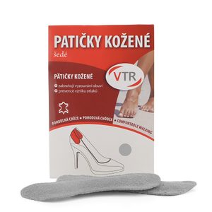 Pätičky do obuvi kožené šedé