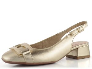 Ara širší lodičky s volnou patou metalické Graz Platin 12-20428-11