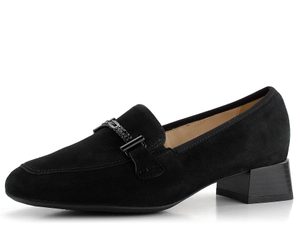 Ara širšie semišové lodičky Graz Black 12-20406-01