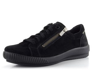 Legero semišové poltopánky so zipsom čierne 2-000219-0000