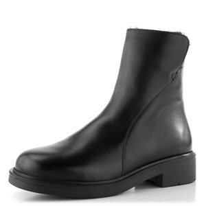 Högl hladký kotník na nízkém podpatku černý 0-101955-0100